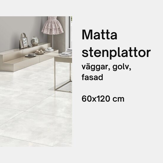 Matta stenplattor – väggar, golv, fasad 60×120 cm