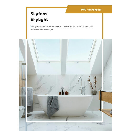 Skyfens Skylight – Takfönster i stilren PVC-design